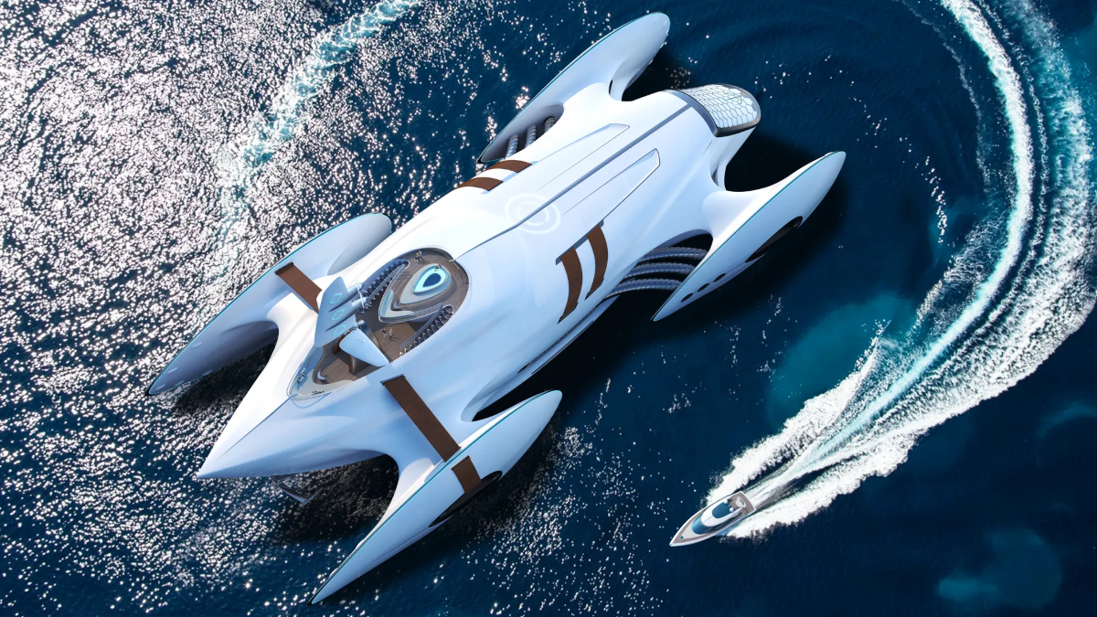 Decadence Yacht, a concept 80m superyacht with art deco style.